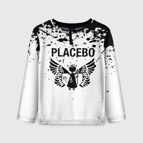 Детский лонгслив 3D с принтом placebo в Екатеринбурге, 100% полиэстер | длинные рукава, круглый вырез горловины, полуприлегающий силуэт
 | black eyed | black market music | every you every me | nancy boy | placebo | placebo interview | placebo live | placebo nancy | pure morning | running up that hill | special k | taste in men | where is my mind | without you i’m nothing