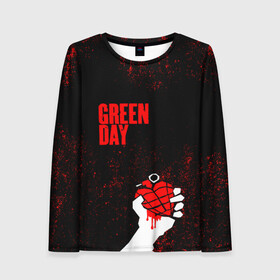 Женский лонгслив 3D с принтом green day в Екатеринбурге, 100% полиэстер | длинные рукава, круглый вырез горловины, полуприлегающий силуэт | american idiot | boulevard of broke | day | green | green day | green day hits | green day lyrics | green day mix | green day music video | green day official | green day songs | green day videos | greenday | music | music video | official | warner record