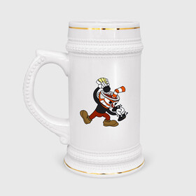 Кружка пивная с принтом CUPHEAD SALTY в Екатеринбурге,  керамика (Материал выдерживает высокую температуру, стоит избегать резкого перепада температур) |  объем 630 мл | all bosses | boss fights | boss rush | bosses | cuphead | cuphead игра | cuphead на русском | cuphead реакция | devil | ending | final boss | gameplay | hd | king dice | mugman | no damage | pc | playthrough | salty | secret bosses | walkthroug