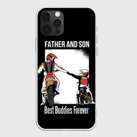 Чехол для iPhone 12 Pro Max с принтом Папа и сын в Екатеринбурге, Силикон |  | art | child | dad | father | lettering | motorcycles | motorcycling | son | арт | мотоспорт | мотоциклы | надпись | отец | папа | ребенок | сын