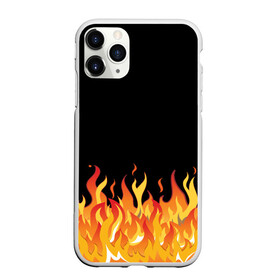 Чехол для iPhone 11 Pro Max матовый с принтом ОГОНЬ И НИЧЕГО ЛИШНЕГО в Екатеринбурге, Силикон |  | blaze | cs go | csgo | блазе | блейз | вектор | кс го | ксго | на черном фоне | нечего лишнего | огонь | пламя | языки пламени