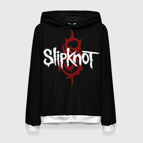 Женская толстовка 3D с принтом Slipknot Надпись в Екатеринбурге, 100% полиэстер  | двухслойный капюшон со шнурком для регулировки, мягкие манжеты на рукавах и по низу толстовки, спереди карман-кенгуру с мягким внутренним слоем. | metal | music | rock | slipknot | логотип | металл | музыка | надпись | пентаграмма | рок | слипкнот | узор | цифры