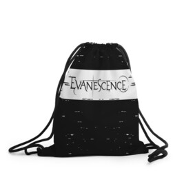 Рюкзак-мешок 3D с принтом evanescence в Екатеринбурге, 100% полиэстер | плотность ткани — 200 г/м2, размер — 35 х 45 см; лямки — толстые шнурки, застежка на шнуровке, без карманов и подкладки | Тематика изображения на принте: amy | amy lee | bring me to life | evanescence | evanescence band | evanescence live | evanescence music | evanescence official | evanescence vevo | lee | me | music | my immortal | pop | rock | vevo | vevo music | vevo playlist | wind up
