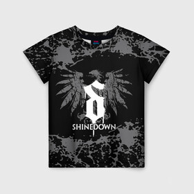Детская футболка 3D с принтом shinedown в Екатеринбурге, 100% гипоаллергенный полиэфир | прямой крой, круглый вырез горловины, длина до линии бедер, чуть спущенное плечо, ткань немного тянется | 45 shinedown | atlantic | atlantic records | brent smith | cut the cord | get up shinedown | music video | official video | rock | shinedown | shinedown (musical group) | shinedown devil | sound of madness | state of my head | zach myers