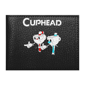 Обложка для студенческого билета с принтом Cuphead в Екатеринбурге, натуральная кожа | Размер: 11*8 см; Печать на всей внешней стороне | cuphead | tdcuphd | горит пукан | двое | игры | невозможно пройти. | чашки головы | чашкоголовые