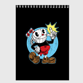 Скетчбук с принтом CUPHEAD КАПХЕД в Екатеринбурге, 100% бумага
 | 48 листов, плотность листов — 100 г/м2, плотность картонной обложки — 250 г/м2. Листы скреплены сверху удобной пружинной спиралью | art | cartoon | cup | cuphead | devil | dice | game | king | mugman | the | арт | бос | босс | голова | демон | дьявол | игра | капхед | магмен | мультик | мультфильм | платформер | чаша | чашка | человек | черт