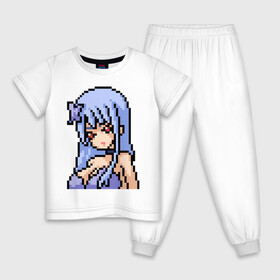 Детская пижама хлопок с принтом Pixel art anime girl в Екатеринбурге, 100% хлопок |  брюки и футболка прямого кроя, без карманов, на брюках мягкая резинка на поясе и по низу штанин
 | anime | art | girl | manga | pixel | аниме | арт | девушка | манга | пиксель