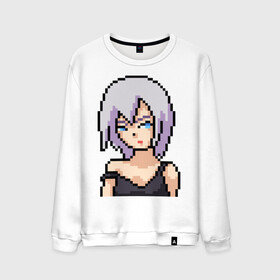 Мужской свитшот хлопок с принтом Pixel art anime в Екатеринбурге, 100% хлопок |  | anime | art | girl | manga | pixel | аниме | арт | девушка | манга | пиксель