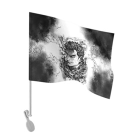 Флаг для автомобиля с принтом BERSERK БЕРСЕРК в Екатеринбурге, 100% полиэстер | Размер: 30*21 см | anime | anime berserk | berserk | knight | manga | аниме | аниме берсерк | берсерк | клеймо | манга | рыцарь | япония