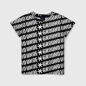 Детская футболка 3D с принтом UNDERGROUND в Екатеринбурге, 100% гипоаллергенный полиэфир | прямой крой, круглый вырез горловины, длина до линии бедер, чуть спущенное плечо, ткань немного тянется | under | underground | андер | молодежное | пестрое | рэп | улица | хайп | хип хоп