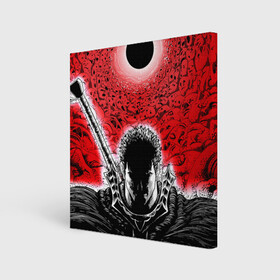 Холст квадратный с принтом BERSERK | БЕРСЕРК в Екатеринбурге, 100% ПВХ |  | anime | anime berserk | berserk | knight | manga | аниме | аниме берсерк | берсерк | клеймо | манга | рыцарь | япония