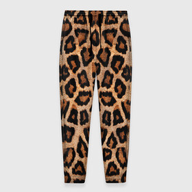 Мужские брюки 3D с принтом Шкура Леопарда в Екатеринбурге, 100% полиэстер | манжеты по низу, эластичный пояс регулируется шнурком, по бокам два кармана без застежек, внутренняя часть кармана из мелкой сетки | leopard | skin | wool | кожа | леопард