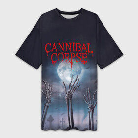 Платье-футболка 3D с принтом Cannibal Corpse | Труп Каннибала (Z) в Екатеринбурге,  |  | cannibal | cannibal corpse | corpse | death metal | deathgrind | алекс уэбстер | брутальный дэт метал | дэт метал | дэтграйнд | пол мазуркевич | роб барретт | труп каннибала