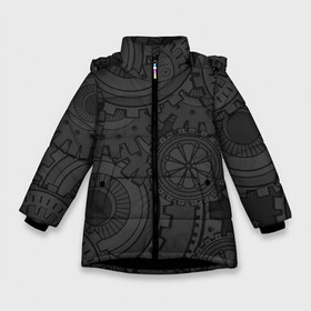 Зимняя куртка для девочек 3D с принтом GEARS STEAMPUNK в Екатеринбурге, ткань верха — 100% полиэстер; подклад — 100% полиэстер, утеплитель — 100% полиэстер. | длина ниже бедра, удлиненная спинка, воротник стойка и отстегивающийся капюшон. Есть боковые карманы с листочкой на кнопках, утяжки по низу изделия и внутренний карман на молнии. 

Предусмотрены светоотражающий принт на спинке, радужный светоотражающий элемент на пуллере молнии и на резинке для утяжки. | Тематика изображения на принте: cosplay | design | diy | do it yourself | handmade | how to | steampunk | дизельпанк | киберпанк | лучший стимпанк | своими руками | стимпанк | стимпанк стиль | стимпанк фильмы | фантастика | шестеренки