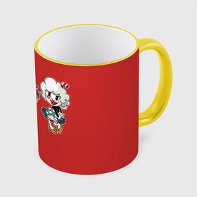 Кружка с принтом CUPHEAD в Екатеринбурге, керамика | ёмкость 330 мл | art | cartoon | cup | cuphead | devil | dice | game | king | love | lovers | mugman | the | арт | бос | босс | голова | демон | дьявол | игра | капхед | любовь | магмен | мультик | мультфильм | платформер | чаша | чашка | человек | черт