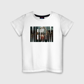 Детская футболка хлопок с принтом Medium Marianne в Екатеринбурге, 100% хлопок | круглый вырез горловины, полуприлегающий силуэт, длина до линии бедер | horror | medium | the medium | марианна | медиум