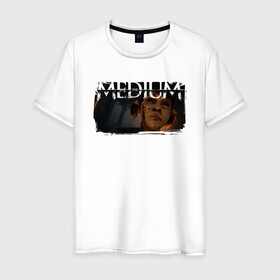 Мужская футболка хлопок с принтом The Medium Sadness в Екатеринбурге, 100% хлопок | прямой крой, круглый вырез горловины, длина до линии бедер, слегка спущенное плечо. | horror | medium | the medium | марианна | медиум