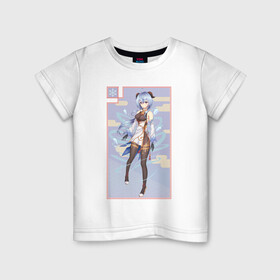 Детская футболка хлопок с принтом Гань Юй в Екатеринбурге, 100% хлопок | круглый вырез горловины, полуприлегающий силуэт, длина до линии бедер | арт | боевая девушка | гань юй | коза | козочка | кокосовая козочка | милая девушка | рисунок