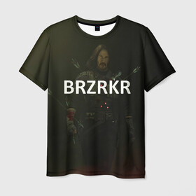 Мужская футболка 3D с принтом BRZRZR в Екатеринбурге, 100% полиэфир | прямой крой, круглый вырез горловины, длина до линии бедер | berserker | киану ривз | комикс | постер