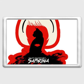 Магнит 45*70 с принтом Sabrina Spellman в Екатеринбурге, Пластик | Размер: 78*52 мм; Размер печати: 70*45 | sabrina | sabrina spellman | красный | леденящие душу приключения сабрины