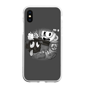 Чехол для iPhone XS Max матовый с принтом CUPHEAD в Екатеринбурге, Силикон | Область печати: задняя сторона чехла, без боковых панелей | Тематика изображения на принте: art | cartoon | cup | cuphead | devil | dice | game | king | mugman | the | арт | бос | босс | голова | демон | дьявол | игра | капхед | магмен | мультик | мультфильм | платформер | чаша | чашка | человек | черт