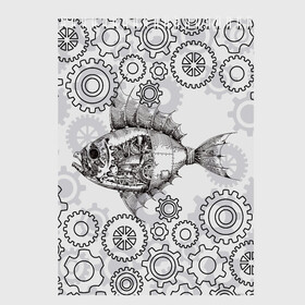Скетчбук с принтом Рыбка в Екатеринбурге, 100% бумага
 | 48 листов, плотность листов — 100 г/м2, плотность картонной обложки — 250 г/м2. Листы скреплены сверху удобной пружинной спиралью | steampunk | арт | графика | обои | плакат | постер | стимпанк
