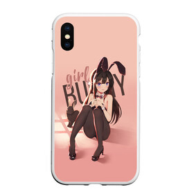 Чехол для iPhone XS Max матовый с принтом Bunny Girl в Екатеринбурге, Силикон | Область печати: задняя сторона чехла, без боковых панелей | anime | aobuta | bunny | bunny girl | futaba | kaede | mai | nodoka | pfnds | rio | sakuta | shoko | аниме | анимэ | девочка зайка | зайка | каэдэ | комедия | маи | нодока | панда | рио | сакута | сёко | футаба | шоко