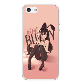 Чехол для iPhone 5/5S матовый с принтом Bunny Girl в Екатеринбурге, Силикон | Область печати: задняя сторона чехла, без боковых панелей | Тематика изображения на принте: anime | aobuta | bunny | bunny girl | futaba | kaede | mai | nodoka | pfnds | rio | sakuta | shoko | аниме | анимэ | девочка зайка | зайка | каэдэ | комедия | маи | нодока | панда | рио | сакута | сёко | футаба | шоко