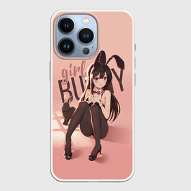 Чехол для iPhone 13 Pro с принтом Bunny Girl apricot в Екатеринбурге,  |  | anime | aobuta | bunny | bunny girl | futaba | kaede | mai | nodoka | pfnds | rio | sakuta | shoko | аниме | анимэ | девочка зайка | зайка | каэдэ | комедия | маи | нодока | панда | рио | сакута | сёко | футаба | шоко