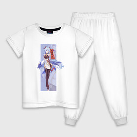 Детская пижама хлопок с принтом Гань Юй в Екатеринбурге, 100% хлопок |  брюки и футболка прямого кроя, без карманов, на брюках мягкая резинка на поясе и по низу штанин
 | арт | боевая девушка | гань юй | коза | козочка | кокосовая козочка | милая девушка | рисунок