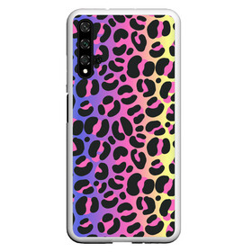 Чехол для Honor 20 с принтом Neon Leopard Pattern в Екатеринбурге, Силикон | Область печати: задняя сторона чехла, без боковых панелей | Тематика изображения на принте: africa | afrika | gradient | summer | tropical | африка | африканский узор | градиент | леопард | леопардовый узор | лето | неон | неоновое свечение | паттерт | пятна | разные цвета | саванна | тропики | тропический узор