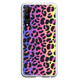 Чехол для Honor P30 с принтом Neon Leopard Pattern в Екатеринбурге, Силикон | Область печати: задняя сторона чехла, без боковых панелей | africa | afrika | gradient | summer | tropical | африка | африканский узор | градиент | леопард | леопардовый узор | лето | неон | неоновое свечение | паттерт | пятна | разные цвета | саванна | тропики | тропический узор