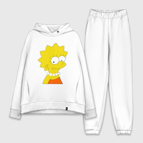 Женский костюм хлопок Oversize с принтом Лиза Симпсон в Екатеринбурге,  |  | lisa simpson | simpsons | лиза | лиза симпсон | симпсоны