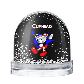 Снежный шар с принтом Cuphead в Екатеринбурге, Пластик | Изображение внутри шара печатается на глянцевой фотобумаге с двух сторон | cup head | cuphead | run and gun | детям | капхед | капхэд | логотипы игр | персонажи игр | чашка