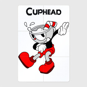 Магнитный плакат 2Х3 с принтом Cuphead Капхед в Екатеринбурге, Полимерный материал с магнитным слоем | 6 деталей размером 9*9 см | Тематика изображения на принте: cup head | cuphead | run and gun | детям | капхед | капхэд | логотипы игр | персонажи игр | чашка
