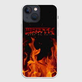 Чехол для iPhone 13 mini с принтом WRATH: Aeon of Ruin FIRE в Екатеринбурге,  |  | 90 е | aeon of ruin | quake | tegunvteg | wrath | wrath: aeon of ruin | игра | компьютерная игра | монстры | огонь | пламя | ретро | реьро шутер | шутер