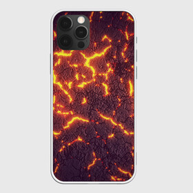 Чехол для iPhone 12 Pro с принтом Помпеи 3D в Екатеринбурге, силикон | область печати: задняя сторона чехла, без боковых панелей | абстракция | вулкан | жар | земля | иззвержение | илюстрация | лава | текстура