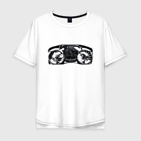 Мужская футболка хлопок Oversize с принтом Панель приборов суперкара в Екатеринбурге, 100% хлопок | свободный крой, круглый ворот, “спинка” длиннее передней части | koenigsegg | гиперкар | панель приборов | приборы авто | суперкар