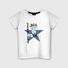 Детская футболка хлопок с принтом Пина beastars в Екатеринбурге, 100% хлопок | круглый вырез горловины, полуприлегающий силуэт, длина до линии бедер | animals | beastars | pina | выдающиеся | звери | зверолюди | пина