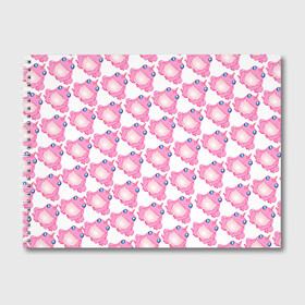 Альбом для рисования с принтом Сказочная розовая лягушка в Екатеринбурге, 100% бумага
 | матовая бумага, плотность 200 мг. | единорог | животное | лягушка | персонаж | сказка