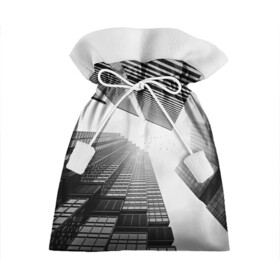 Подарочный 3D мешок с принтом Минимализм в Екатеринбурге, 100% полиэстер | Размер: 29*39 см | Тематика изображения на принте: архитектура | город | здания | минимализм | небо | фото | черно белое