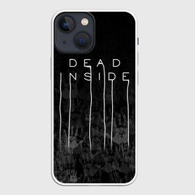 Чехол для iPhone 13 mini с принтом DEAD INSIDE | DEATH STRANDING в Екатеринбурге,  |  | Тематика изображения на принте: dead inside | dont open | гуль | дед инсайт | дединсайт | дэд инсайт | дэдинсайт | интроверт | кен канеки | мертв внутри | мертвый внутри