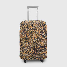 Чехол для чемодана 3D с принтом Leopard в Екатеринбурге, 86% полиэфир, 14% спандекс | двустороннее нанесение принта, прорези для ручек и колес | cheetah | leopard | wool | леопард