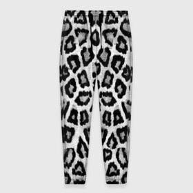 Мужские брюки 3D с принтом Snow Leopard в Екатеринбурге, 100% полиэстер | манжеты по низу, эластичный пояс регулируется шнурком, по бокам два кармана без застежек, внутренняя часть кармана из мелкой сетки | cheetah | leopard | wool | леопард