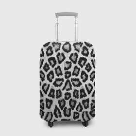 Чехол для чемодана 3D с принтом Snow Leopard в Екатеринбурге, 86% полиэфир, 14% спандекс | двустороннее нанесение принта, прорези для ручек и колес | cheetah | leopard | wool | леопард