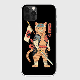 Чехол для iPhone 12 Pro с принтом Shogun Cat в Екатеринбурге, силикон | область печати: задняя сторона чехла, без боковых панелей | cat | cats | japan | ninja | samurai | shogun | yakuza | катана | кот | котенок | коты | котэ | котята | кошка | ниндзя | самурай | сёгун | якудза | япония