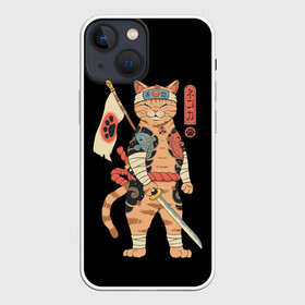 Чехол для iPhone 13 mini с принтом Shogun Cat в Екатеринбурге,  |  | cat | cats | japan | ninja | samurai | shogun | yakuza | катана | кот | котенок | коты | котэ | котята | кошка | ниндзя | самурай | сёгун | якудза | япония