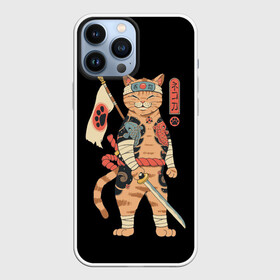 Чехол для iPhone 13 Pro Max с принтом Shogun Cat в Екатеринбурге,  |  | Тематика изображения на принте: cat | cats | japan | ninja | samurai | shogun | yakuza | катана | кот | котенок | коты | котэ | котята | кошка | ниндзя | самурай | сёгун | якудза | япония
