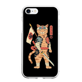 Чехол для iPhone 7/8 матовый с принтом Shogun Cat в Екатеринбурге, Силикон | Область печати: задняя сторона чехла, без боковых панелей | cat | cats | japan | ninja | samurai | shogun | yakuza | катана | кот | котенок | коты | котэ | котята | кошка | ниндзя | самурай | сёгун | якудза | япония