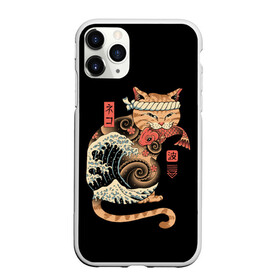 Чехол для iPhone 11 Pro матовый с принтом Cat Wave в Екатеринбурге, Силикон |  | Тематика изображения на принте: cat | cats | japan | ninja | samurai | shogun | wave | yakuza | волна | катана | кот | котенок | коты | котэ | котята | кошка | ниндзя | самурай | сёгун | якудза | япония
